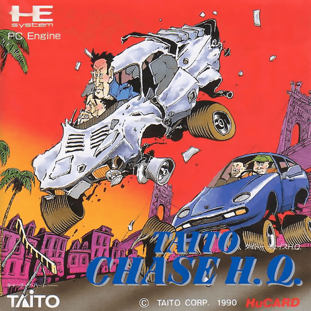Chase H.Q. box art for TurboGrafx-16